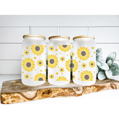 Sklenice matné sklo Slunečnice