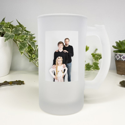 Sklenice na pivo s vlastní fotkou