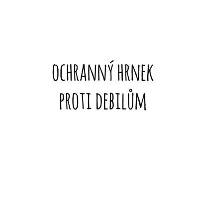 Modrý keramický stohovatelný hrnek 330ml - Ochranný hrnek proti debilům