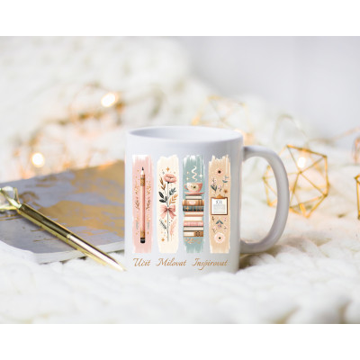 Keramický hrnek s krásným poselstvím "Učit. Milovat. Inspirovat" a vlastním jménem. Objem 300ml.