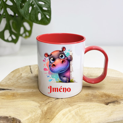 Plastový hrnek se jménem pro děti - Hroch