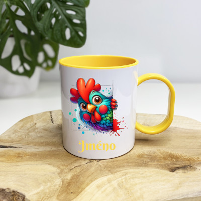 Plastový hrnek se jménem pro děti - Kohout