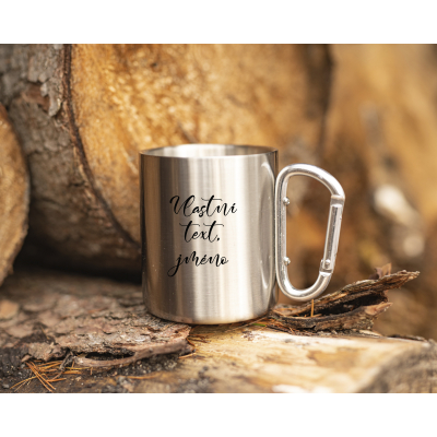 Nerezový hrnek s valstním textem 300ml