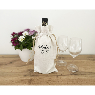 Dárkový vak na víno  s vlastním textem či věnováním.