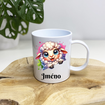Plastový hrnek se jménem pro děti - Ovce