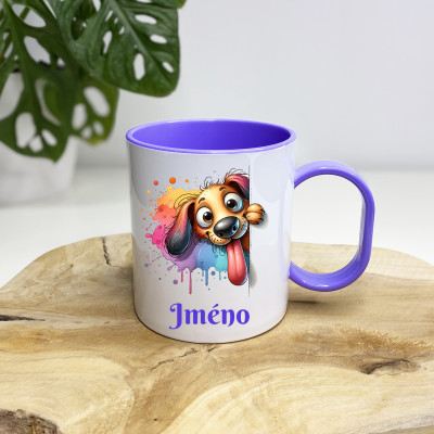 Plastový hrnek se jménem pro děti - Pes
