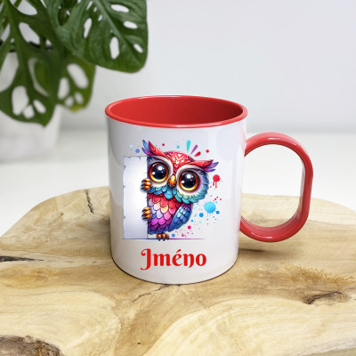 Plastový hrnek se jménem pro děti - Sova