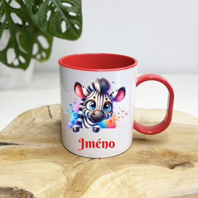 Plastový hrnek se jménem pro děti - Zebra
