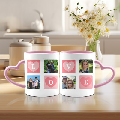 Hrnek růžové ucho SRDCE Love 300ml