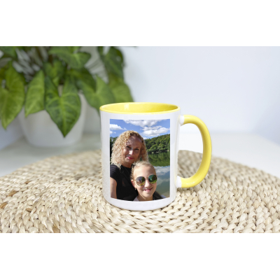 Hrnek žlutý s vlastní fotkou