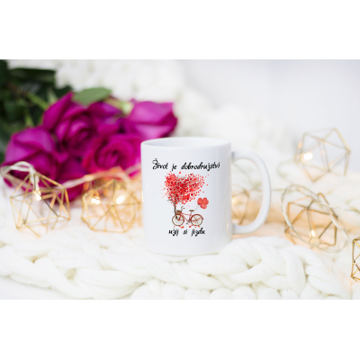 Keramický HRNEK Život je dobrodružství 300ml