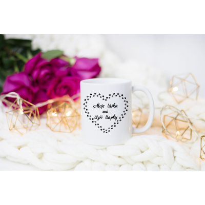 Keramický HRNEK Moje láska má čtyři tlapky 300ml