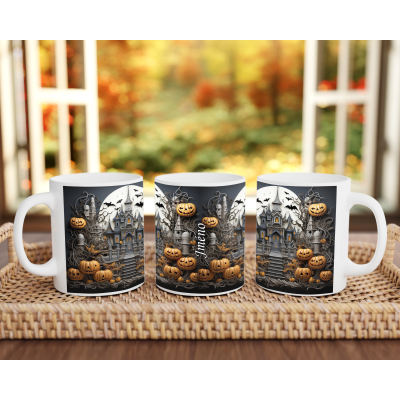 Hrnek 3D motiv Strašidelný dům