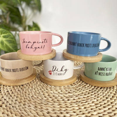 Designový kávový hrnek - Díky